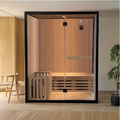Affordable Eco Friendly 2 Person Traditional Sauna Room Hemlock/Red Cedar Sauna Room Indoor