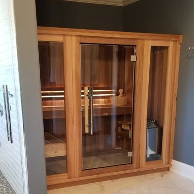 2025 Sauna Manufacturers Traditional Sauna room 4 Person Hot Rock Steam Shower Sauna