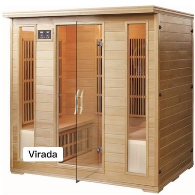 2025 Modern Style Traditional 3-4 Person Canadian Red Cedar/Hemlock Hot Rock Steam Shower Sauna Rooms