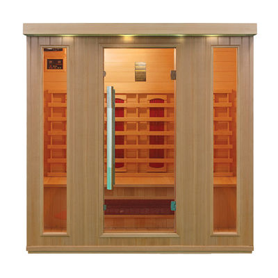 2025 High Quality Low EMF 3 Person Hemlock Dry Steam Carbon Fiber Heating Panels Sauna Rooms