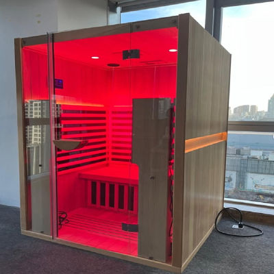 Hot Selling 1 Person Pure Canadian Red Cedar/Hemlock Indoor Far Infrared Sauna Room