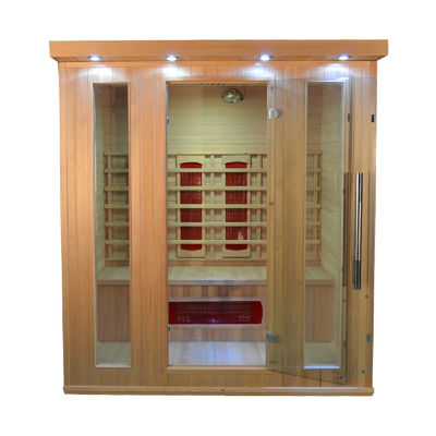 High Quality Low EMF 3 PERSON Infrared Sauna with Graphene Heating Temperature Adjustable