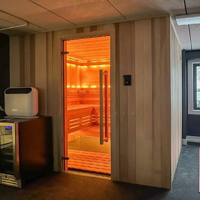 Affordable Indoor 1-2 Person Infrared Sauna with Dry Steam Colorful Light