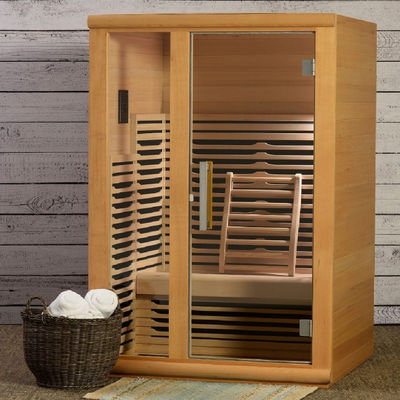 Affordable Indoor 1-2 Person Infrared Sauna with Dry Steam Colorful Light