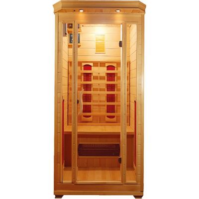 Affordable Indoor 1-2 Person Infrared Sauna with Dry Steam Colorful Light