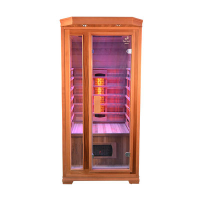 Affordable Indoor 1-2 Person Infrared Sauna with Dry Steam Colorful Light