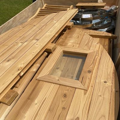 Hot Selling Outdoor Traditional Steam Sauna Room for Garden Villa 4-8 Person Canada Red Cedar