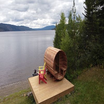 Hot Selling Outdoor Traditional Steam Sauna Room for Garden Villa 4-8 Person Canada Red Cedar