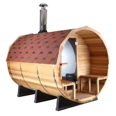 Custom Traditional Sauna Room with Shower Carbon Far Infrared Combination 2-6 Person