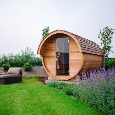 Custom Traditional Sauna Room with Shower Carbon Far Infrared Combination 2-6 Person