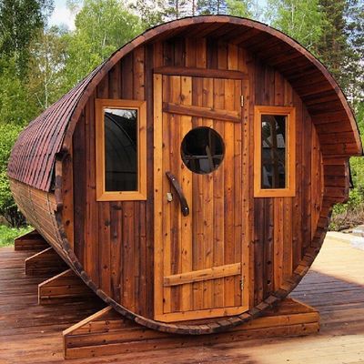 Custom Traditional Sauna Room with Shower Carbon Far Infrared Combination 2-6 Person