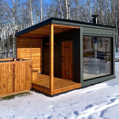 Hot Selling Traditional Wood Steam Sauna Room with Steam Generator & Canada Red Cedar Material