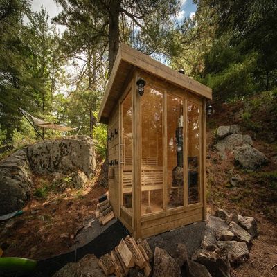 Hot Selling Traditional Wood Steam Sauna Room with Steam Generator & Canada Red Cedar Material