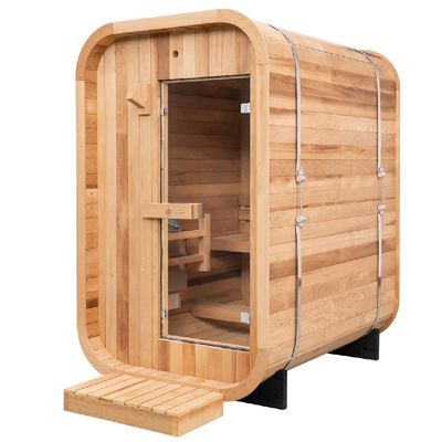 2025 Eco-Friendly Wet Steam Red Cedar Traditional Steam Sauna room with Resonance Speaker