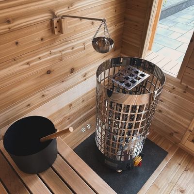 Wooden Far Infrared Sauna with Smart Control Panel and Panoramic Tempered Glass Door