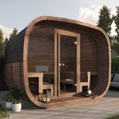 The Factory Sells Sauna Room for 4 Person with Dry Steam and Modern Design