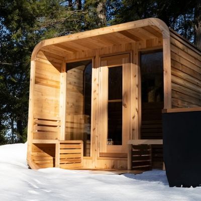 Factory Supply Traditional Steam Sauna with Wet Steam and Pure Hemlock Construction