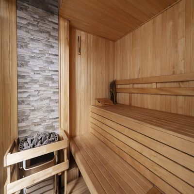 Factory Supply Traditional Steam Sauna with Wet Steam and Pure Hemlock Construction
