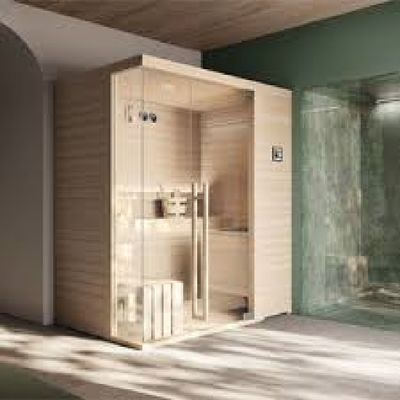 Custom Canadian Red Cedar Sauna Room with Ceramic Heater Tube and 18-65 Temperature Adjustable
