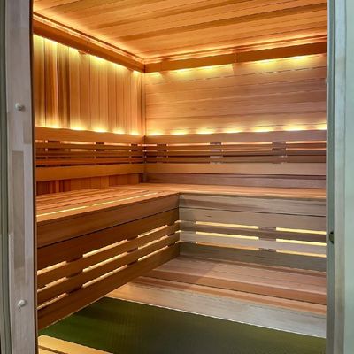 Custom Canadian Red Cedar Sauna Room with Ceramic Heater Tube and 18-65 Temperature Adjustable