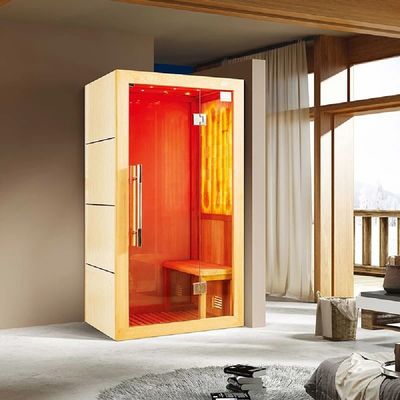 Affordable 2-4 Person Sauna Room Forest Cabin Design with Wet Steam and Colorful Star Light